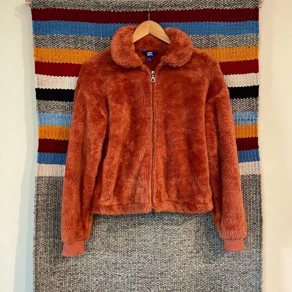 JoyLab Jackets & Coats Joy Lab Orange Zip Up Sweater Poshmark